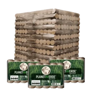 Briquetas de madera Planeta Verde – 104 paquetes x 5 briquetas