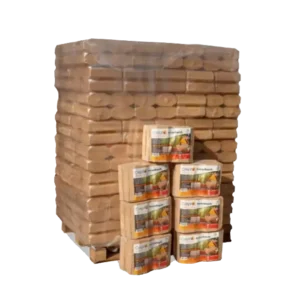 Troncos de madera prensada Tecsabuch Crépito: 100% natural (palet de 1T)