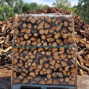 Alternative view of Palet de leña de roble seca 1000 kg – troncos 50 cm